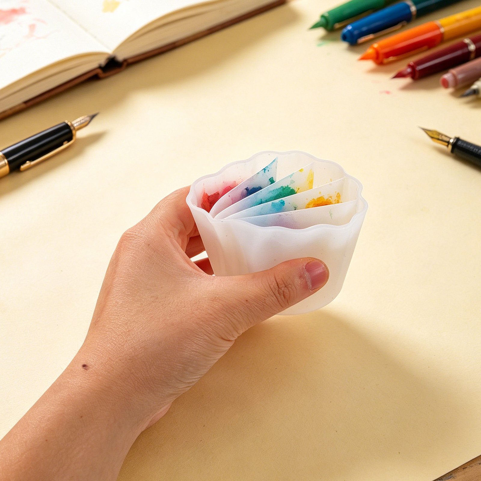 Resin Art Pouring - 4 шт. эргономичных силиконовых раздельных чашек