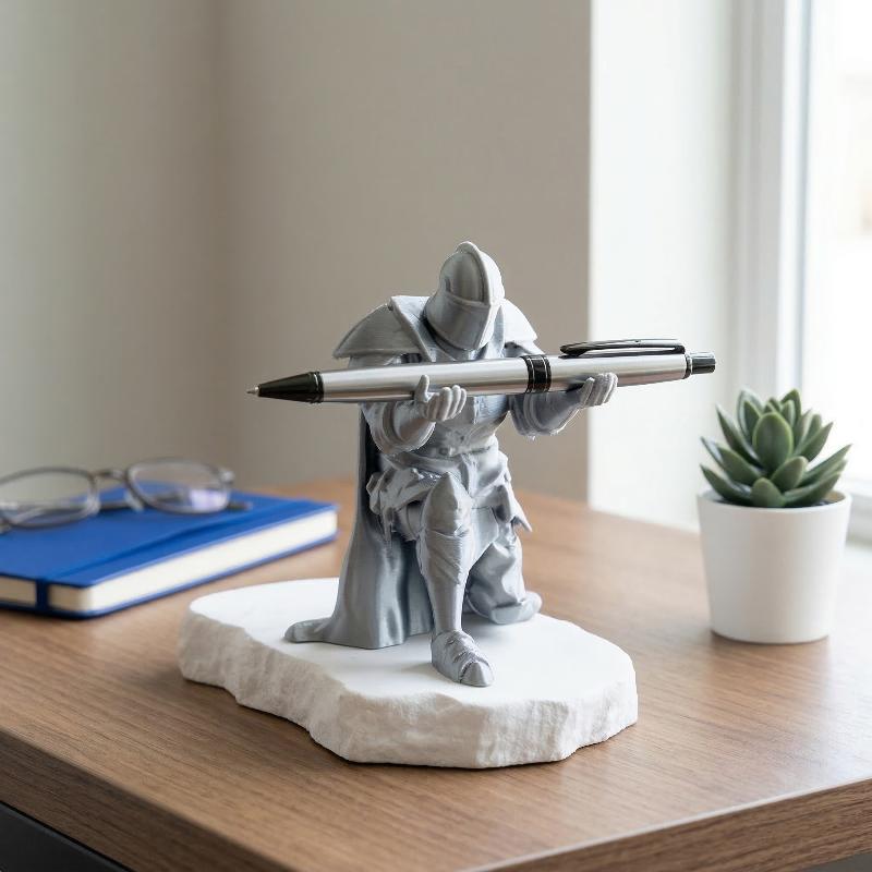 Resin Art Pen - Подставка для ручек в виде рыцарского