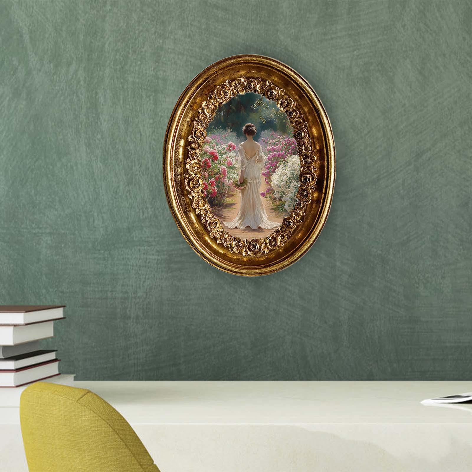 Resin Art Gallery - Винтажная овальная фоторамка 5,8x7,3 дюйма, европейский