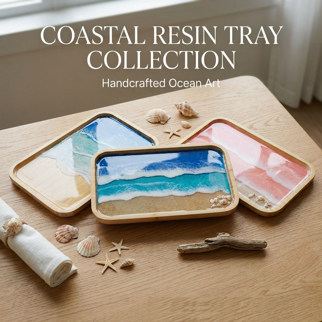 Resin Art Coffee Table - Декоративный поднос из эпоксидной смолы с