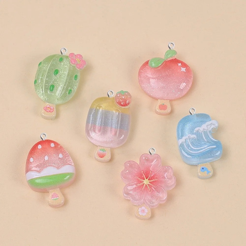 Resin Art Glitter - 10 шт. милых летних подвесок из