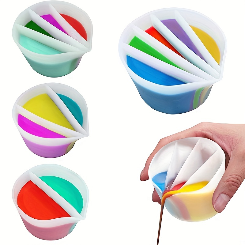 Resin Art Pouring - Набор из 4 многоразовых стаканов с