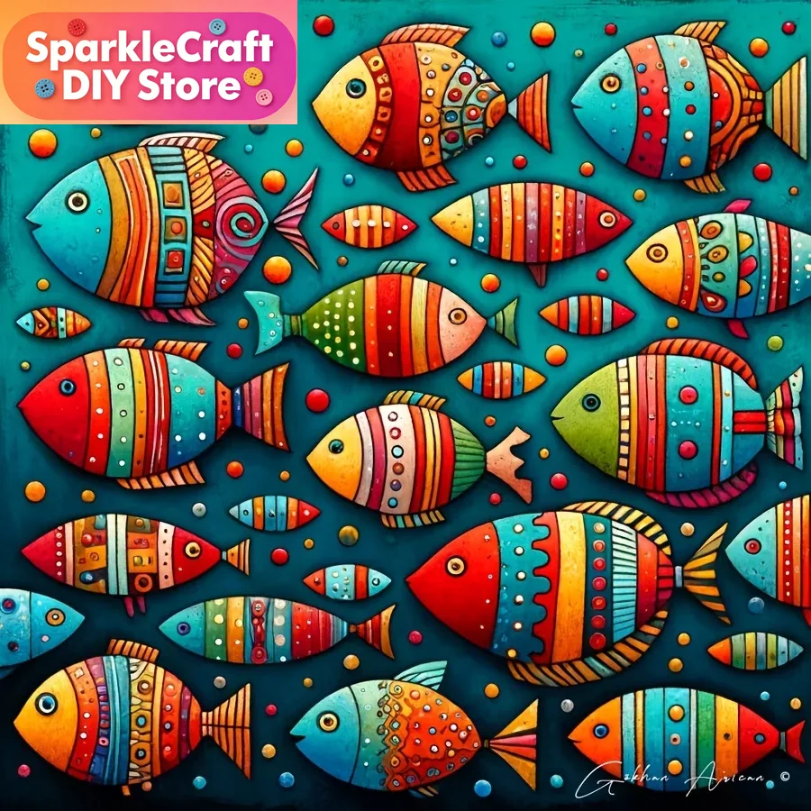 Resin Art Wall Decor - Красочный причудливый набор для алмазной вышивки