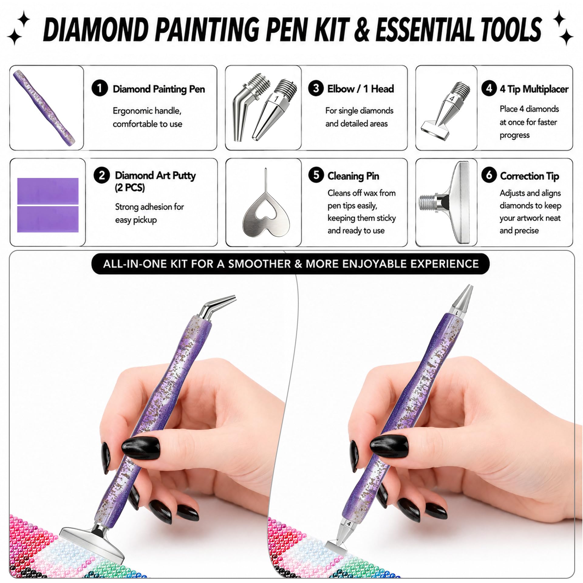 Ручка для алмазной вышивки с и – обзор и цена Resin Art Pen