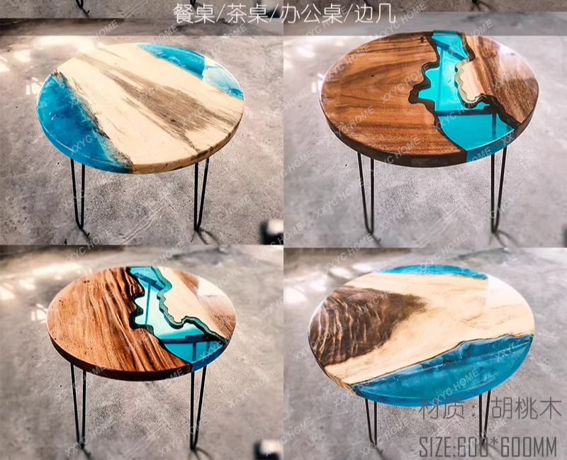 Креативный дизайнерский обеден – обзор и цена Resin Art Coffee Table