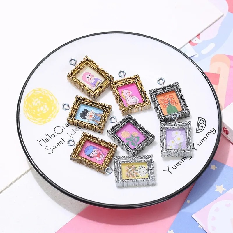 10 шт. винтажных кабошонов-фот – обзор и цена Resin Art Bracelet