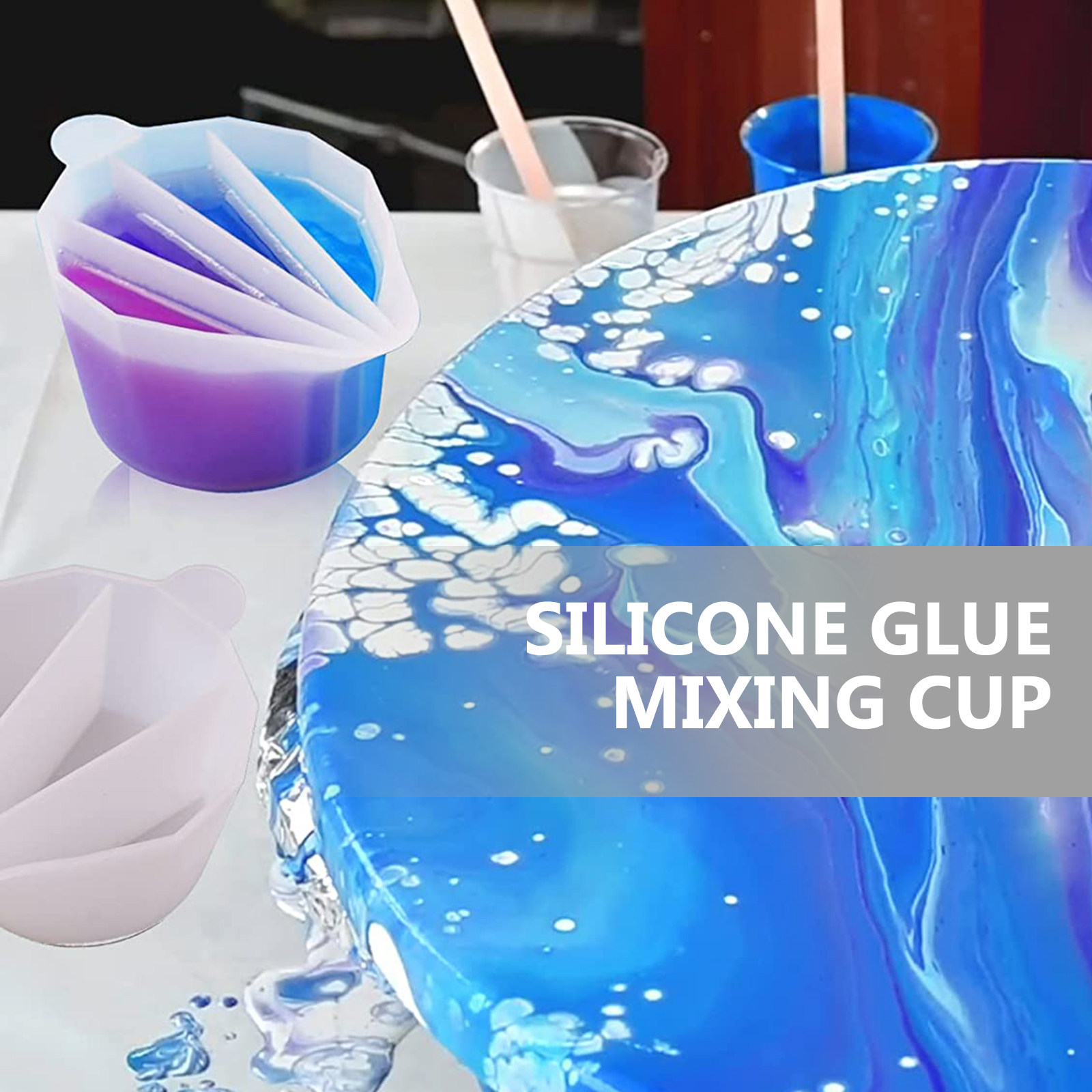 5 шт. силиконовых чашек для см – обзор и цена Resin Art Pouring