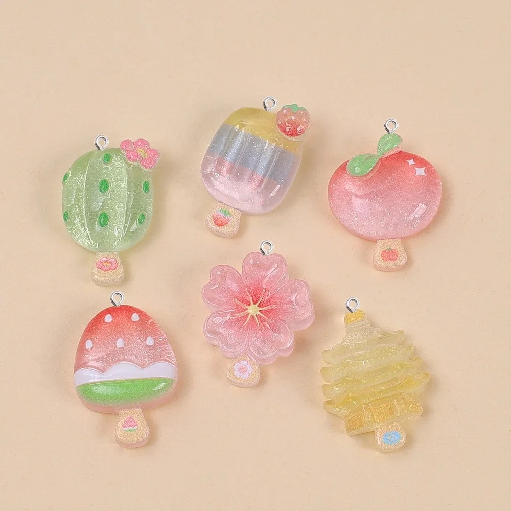 10 шт. милых летних подвесок и – обзор и цена Resin Art Glitter